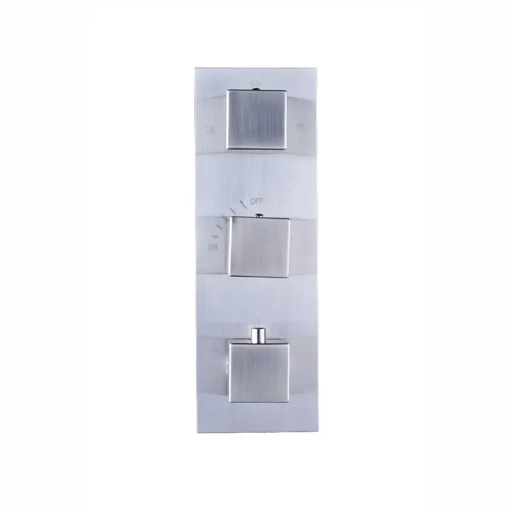 Brushed nickel thermostatic mixer valve bathroom shower control