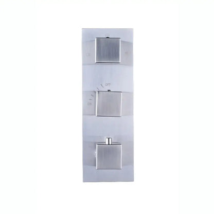 Brushed nickel thermostatic mixer valve bathroom shower control
