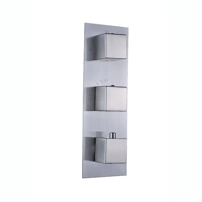 Brushed nickel thermostatic mixer valve bathroom shower control