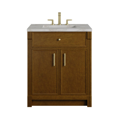 James Martin Bellshire 30" Single Bathroom Vanity, Honey Oak