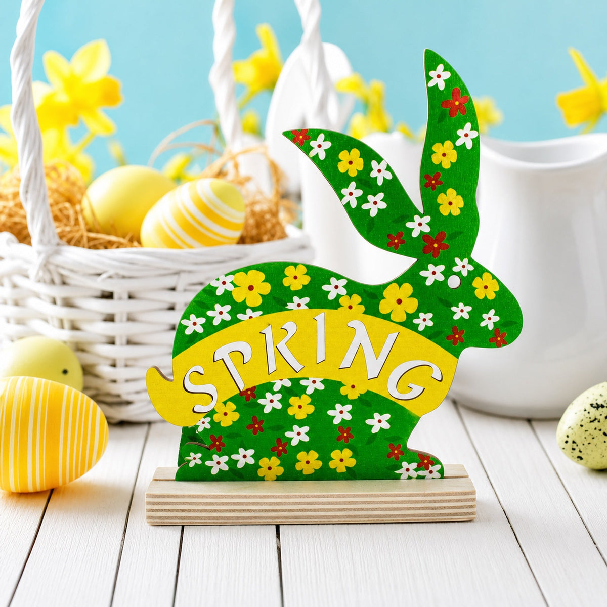 Easter Rabbit Bunny Shape Spring Cutout 7.6 Inches