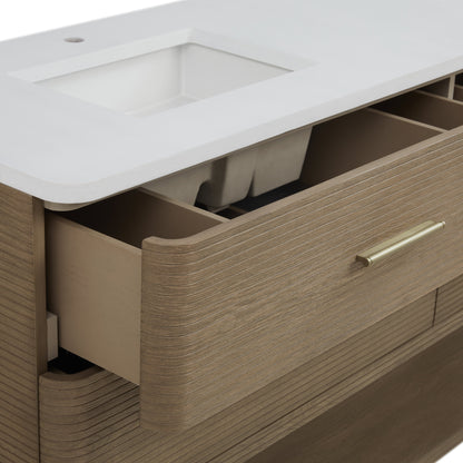 James Martin Lucian 72" Double Bathroom Vanity, Pebble Oak