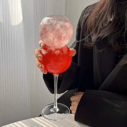 Bubble ball glasses – dining room stackable cocktail glass set