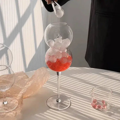 Bubble ball glasses – dining room stackable cocktail glass set