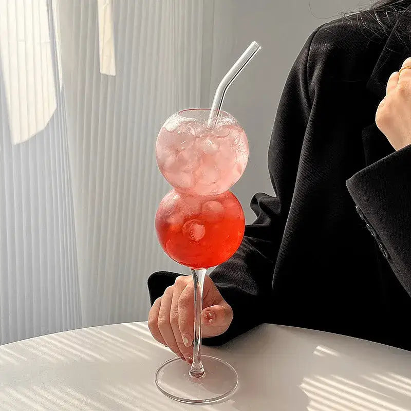 Bubble ball glasses – dining room stackable cocktail glass set