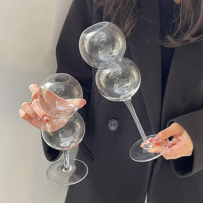 Bubble ball glasses – dining room stackable cocktail glass set