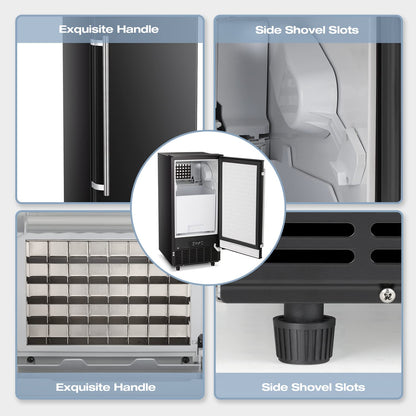 Undercounter Commercial Ice Maker Built-in Ice Machine 70LBS/24H