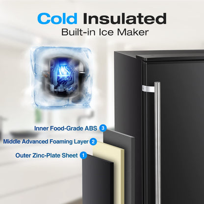 Undercounter Commercial Ice Maker Built-in Ice Machine 70LBS/24H