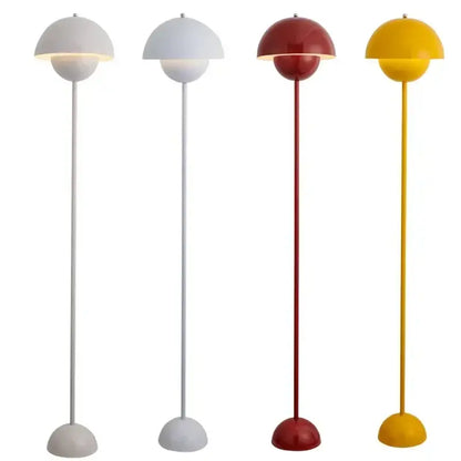 Burgundy bud floor lamp flower shade bedroom light