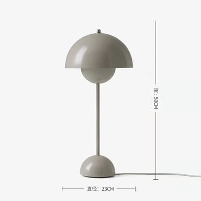 Burgundy bud floor lamp flower shade bedroom light