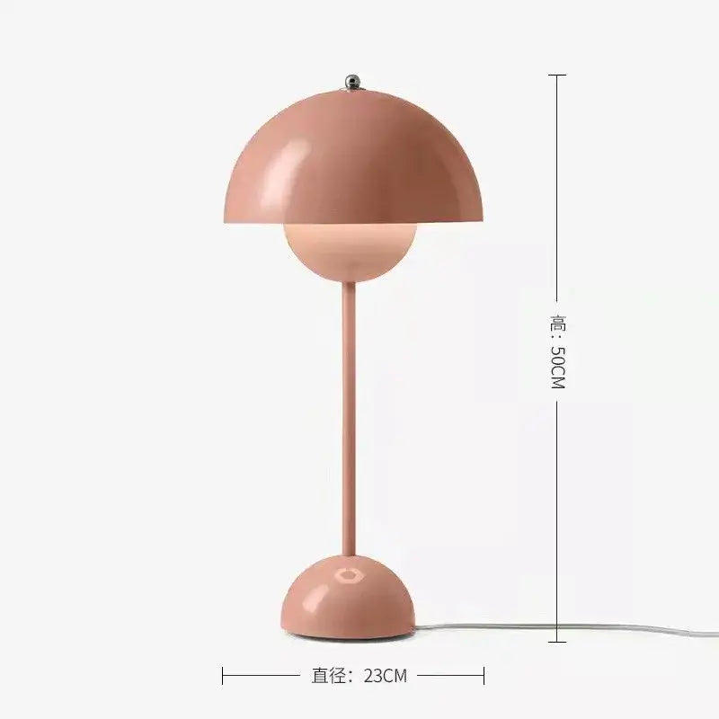 Burgundy bud floor lamp flower shade bedroom light