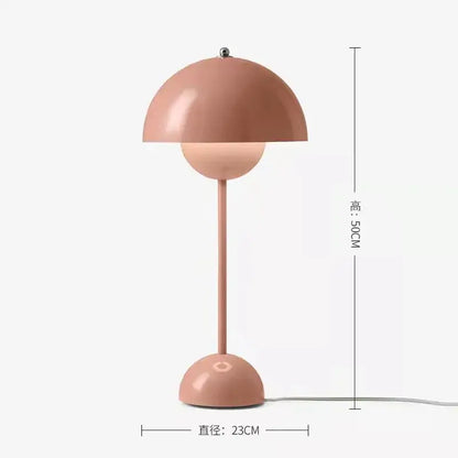 Burgundy bud floor lamp flower shade bedroom light