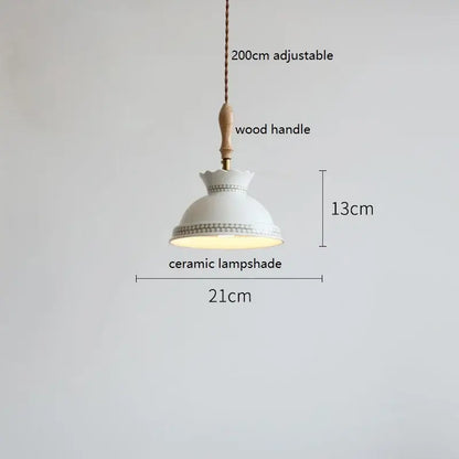 Butterfly ceramic led pendant lamp bedroom white fluted light