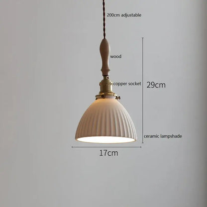 Butterfly ceramic led pendant lamp bedroom white fluted light