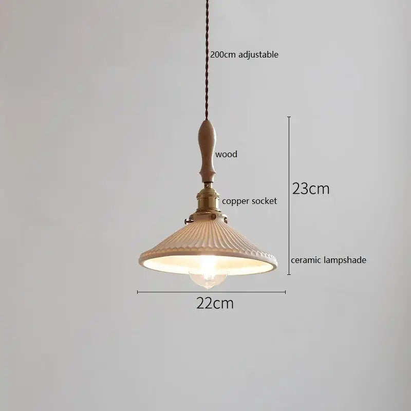Butterfly ceramic led pendant lamp bedroom white fluted light