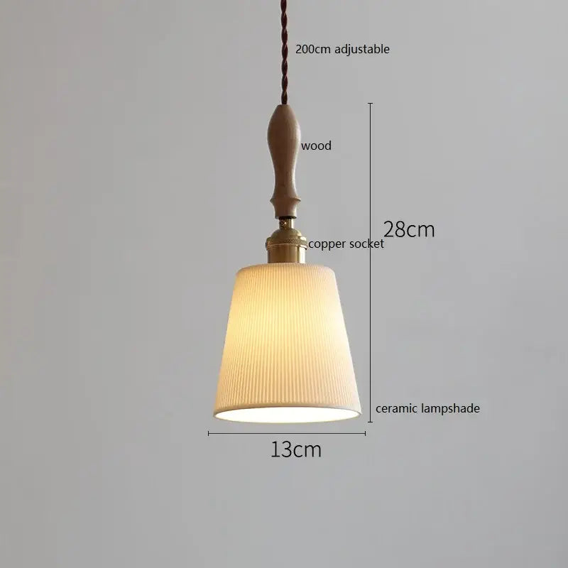 Butterfly ceramic led pendant lamp bedroom white fluted light