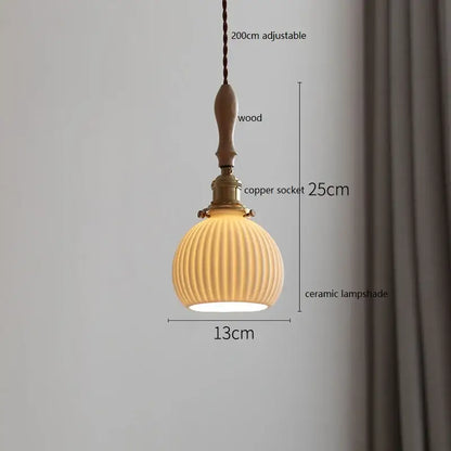 Butterfly ceramic led pendant lamp bedroom white fluted light