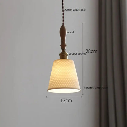 Butterfly ceramic led pendant lamp bedroom white fluted light