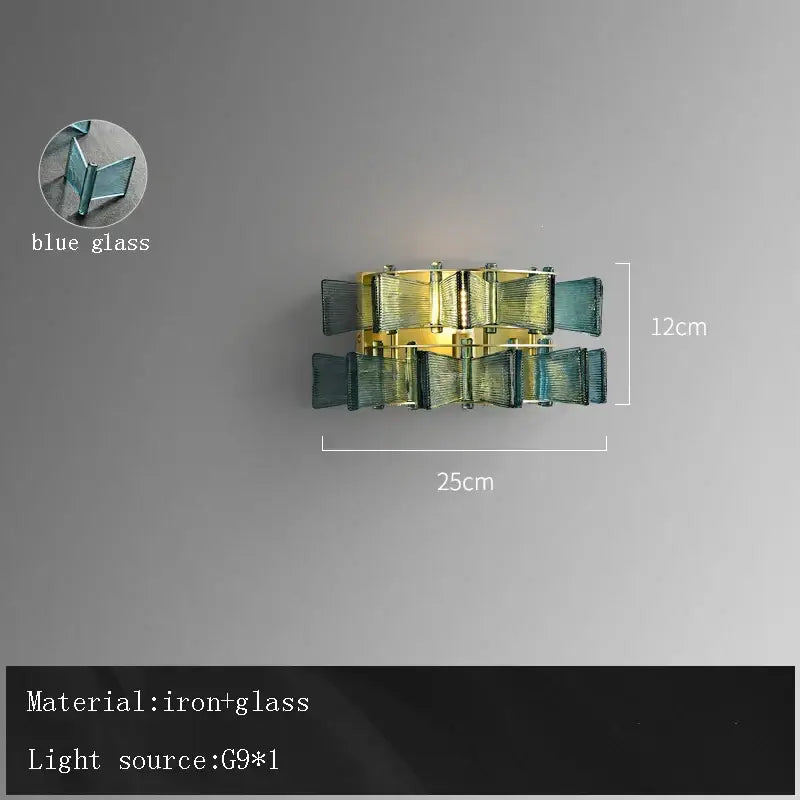 Butterfly glass chandelier gold rectangular light for dining room