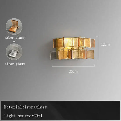 Butterfly glass chandelier gold rectangular light for dining room