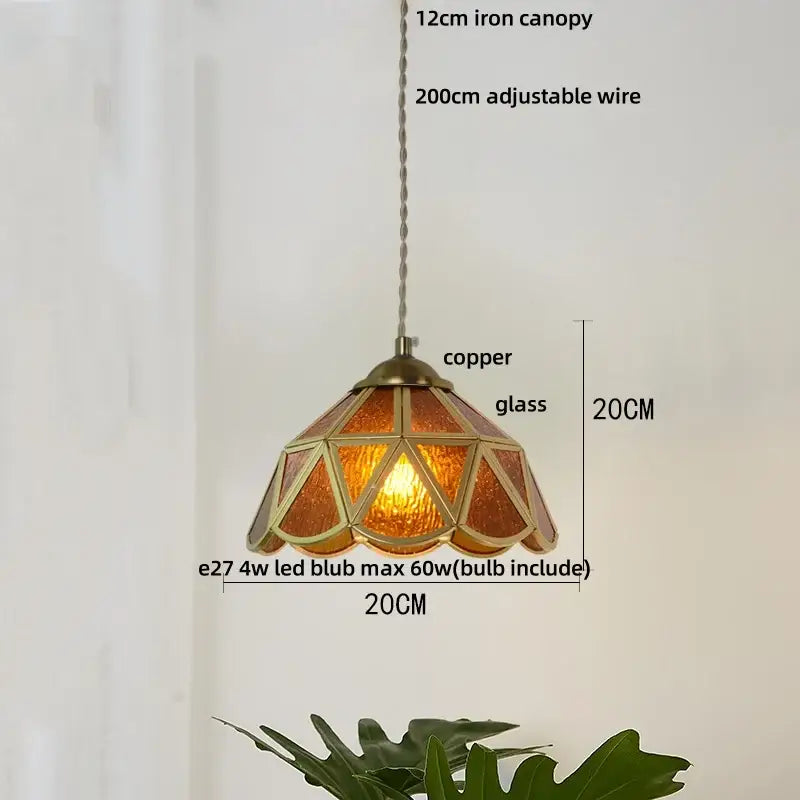 Butterfly tiffany glass pendant light dining room blue & green shade