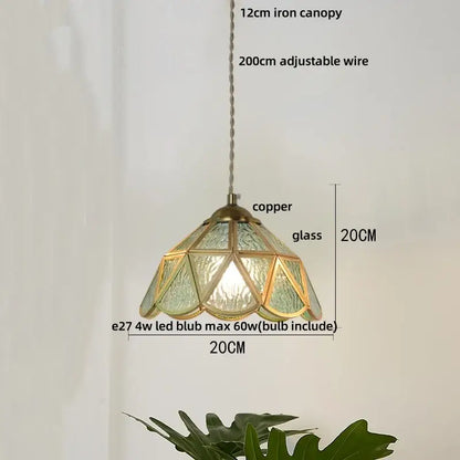 Butterfly tiffany glass pendant light dining room blue & green shade