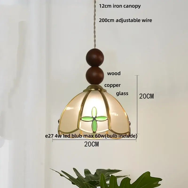 Butterfly tiffany glass pendant light dining room blue & green shade