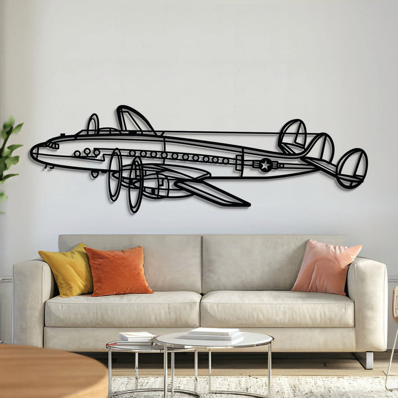 C-121A Constellation Angle Metal Aircraft Wall Art - NCP0530, angle view