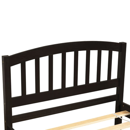 Platform Bed Wood Bed Frame With Trundle
