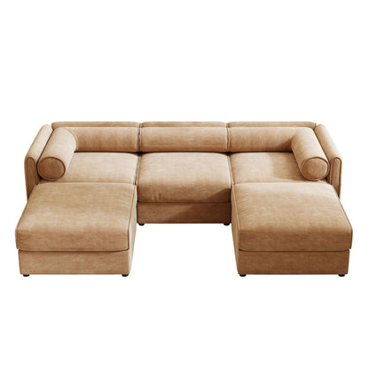 Contemporary Elegant Sofa With Storage And Ottoman