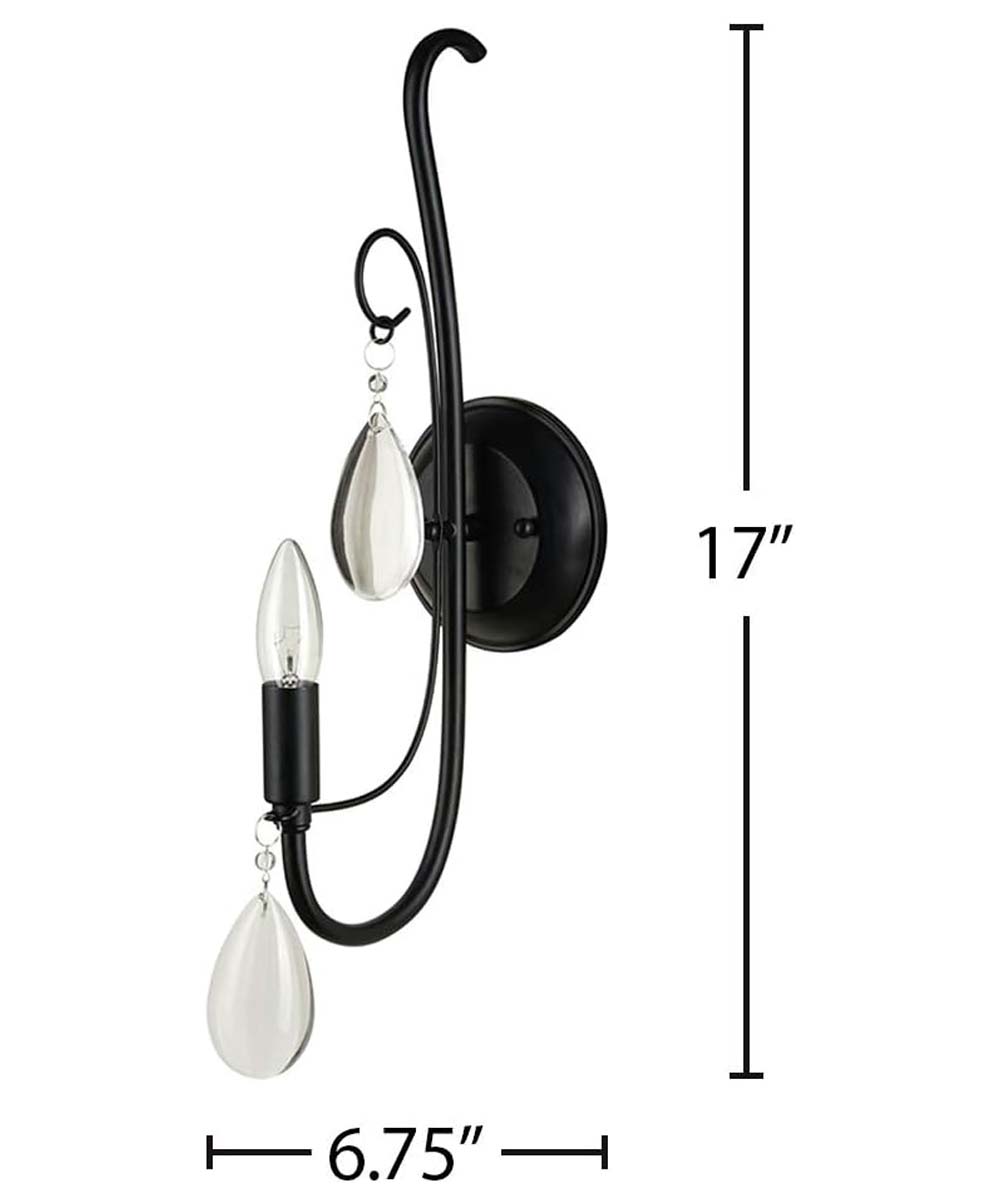 Catalina 17"H 1-Light LED Scroll DÃ©cor Wall Sconce Light Fixture Dark Bronze Finish