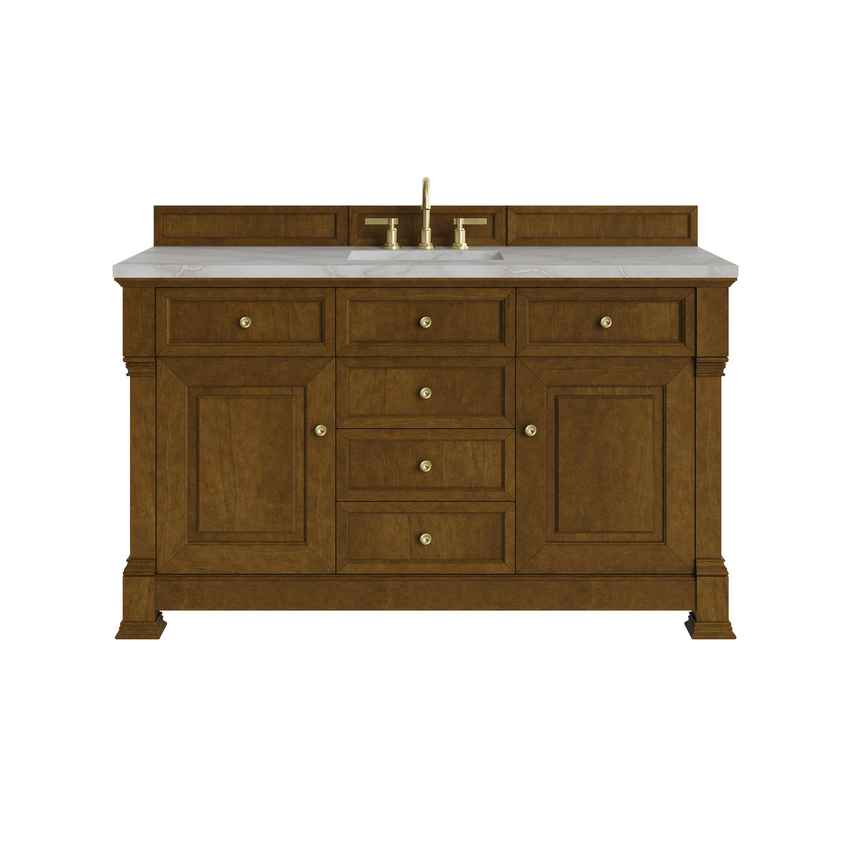 James Martin Brookfield 60" Single Bathroom Vanity, Honey Oak