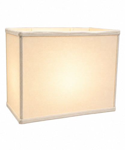 7"W x 9"H Rectangular Drum Lampshade White