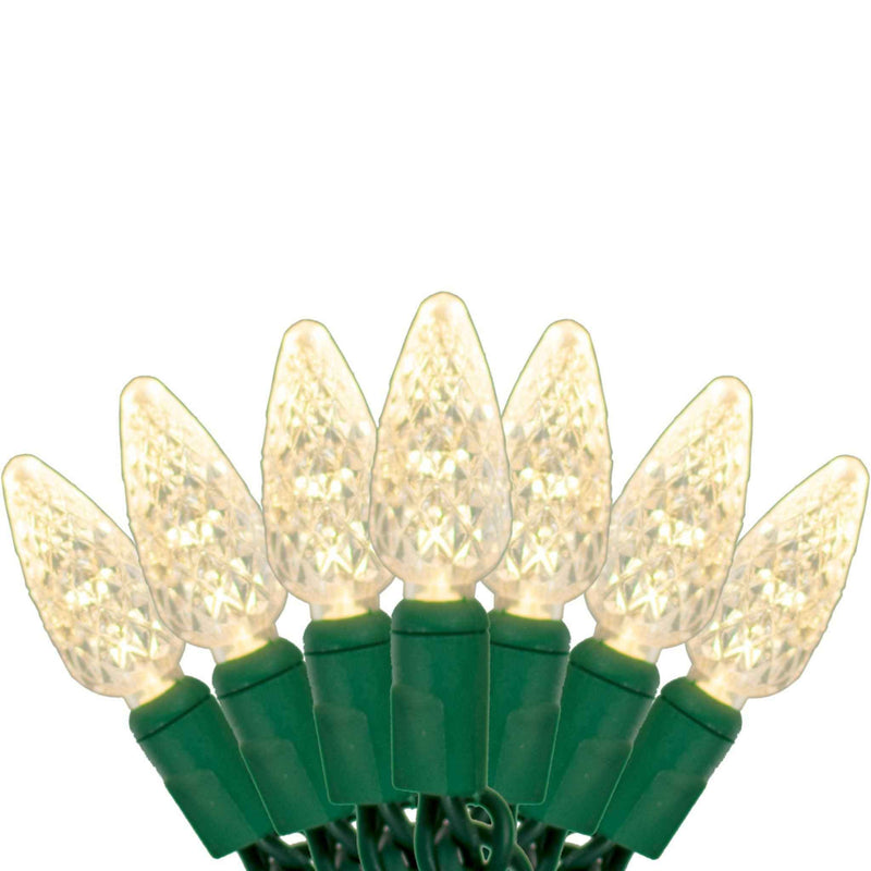 C6 LED Warm White Christmas Lights