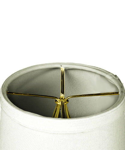 6"W x 5"H Set of 6 Light Oatmeal Linen Drum Chandelier Clip-On Lampshade