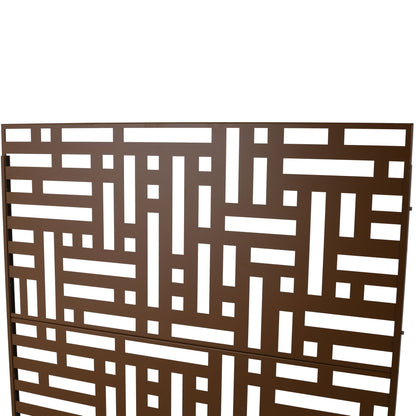 Decorative Freestanding Metal Privacy Screen For Indoor & Outdoor Use
