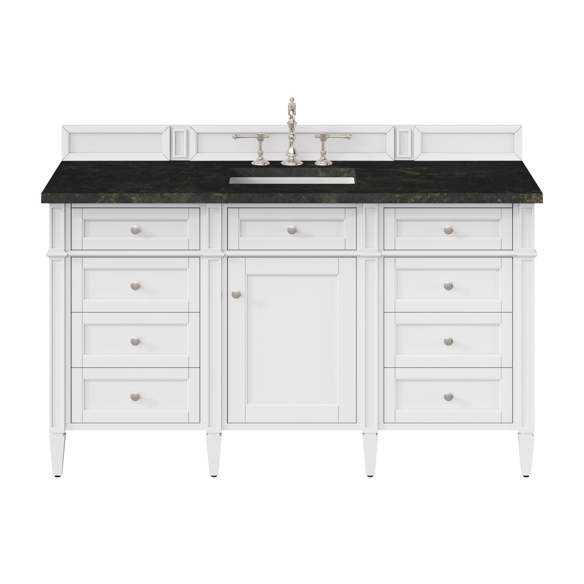 James Martin Brittany 60" Single Bathroom Vanity, Bright White