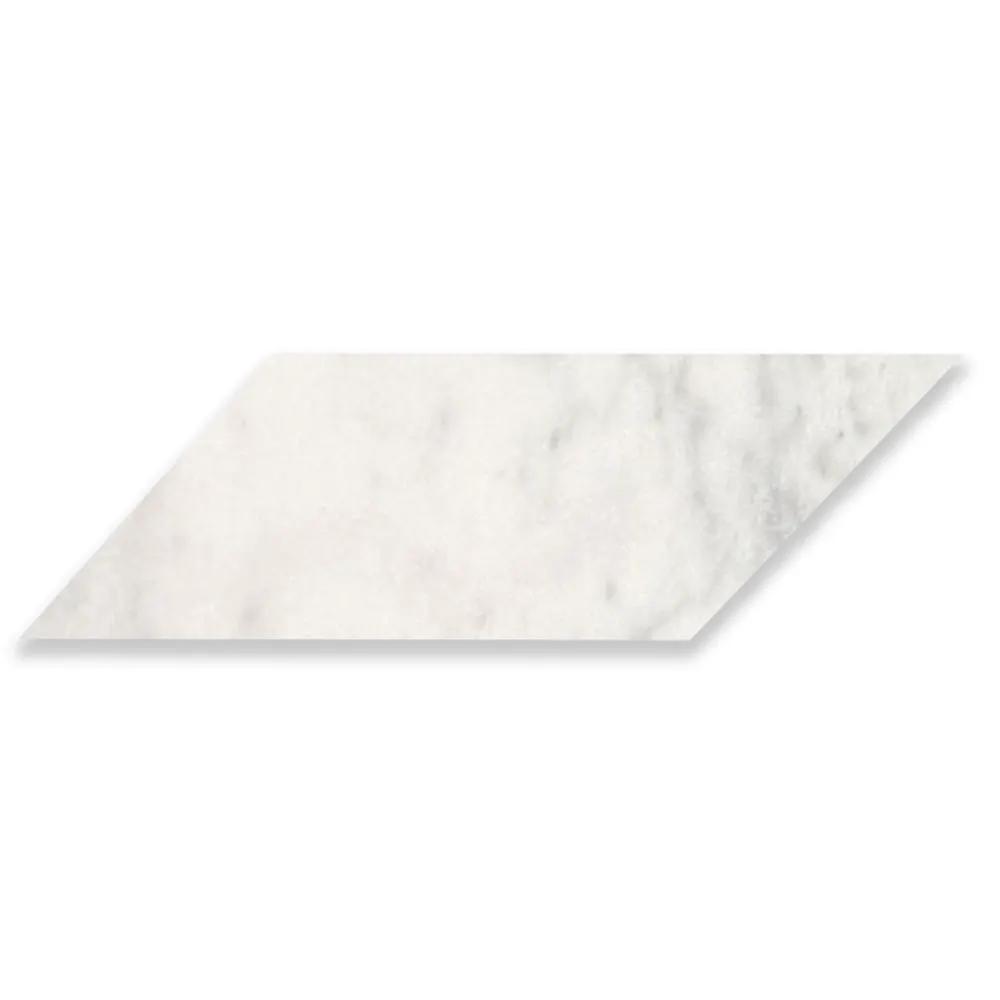 Calacata T Honed Chevron Marble Tiles 5x17