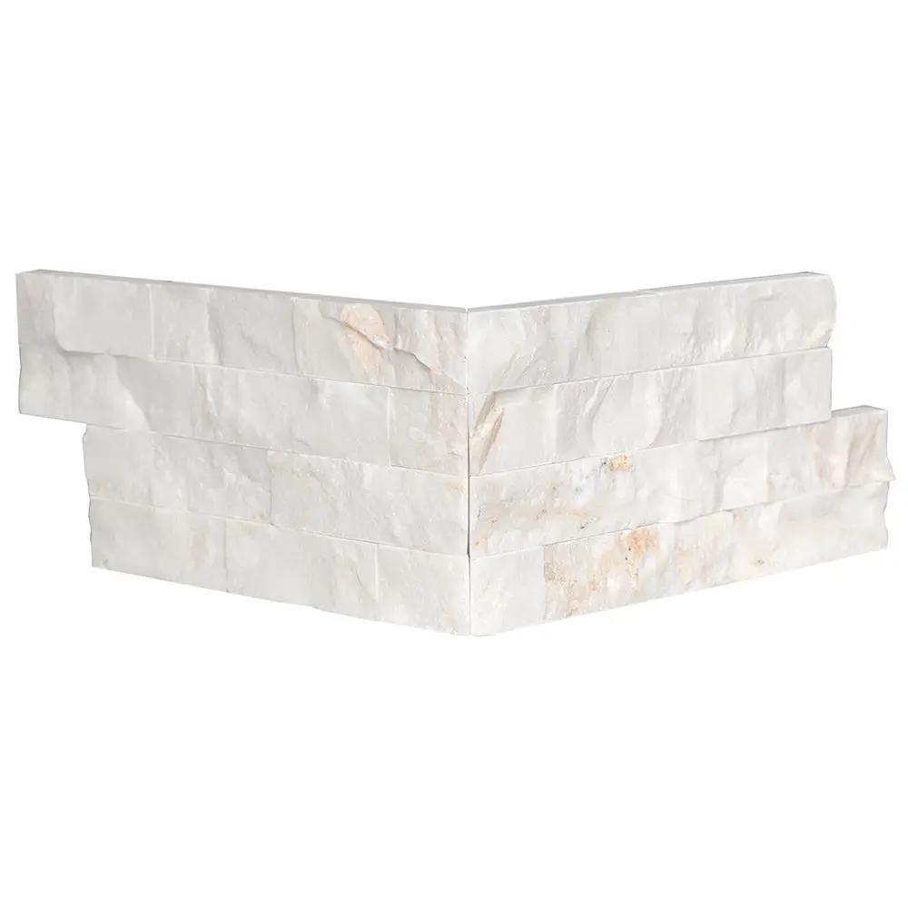 Calacatta Miele Wall Decos Corner Marble Accent Tiles 6x12