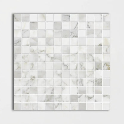 Calacatta Gold Polished 1x1 Marble Mosaics 12x12