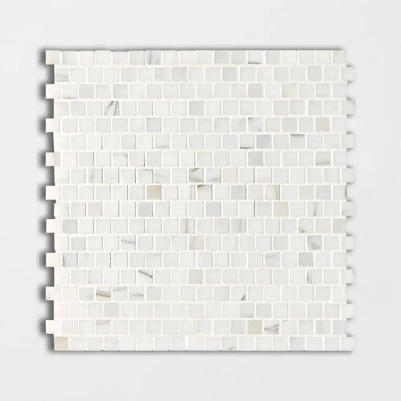 Calacatta Gold Polished 5/8x5/8 Marble Mosaics 12x12