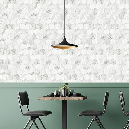 Calacatta Gold Polished Hexagon Marble Mosaics 12x12