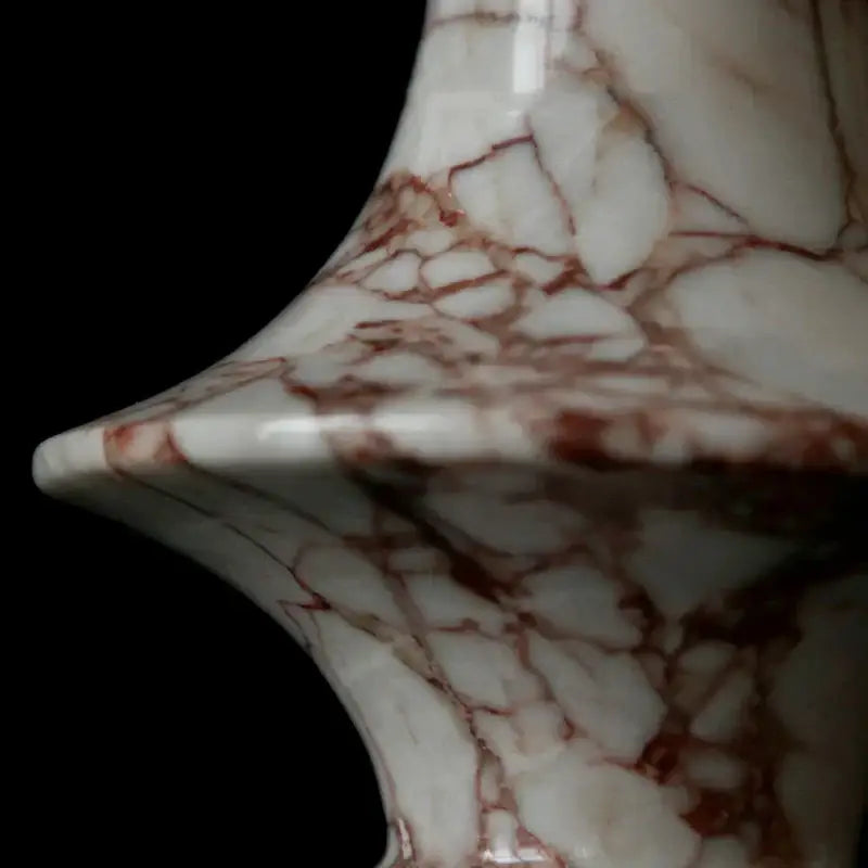 Calacatta red white & brown marble vase living room decor accent