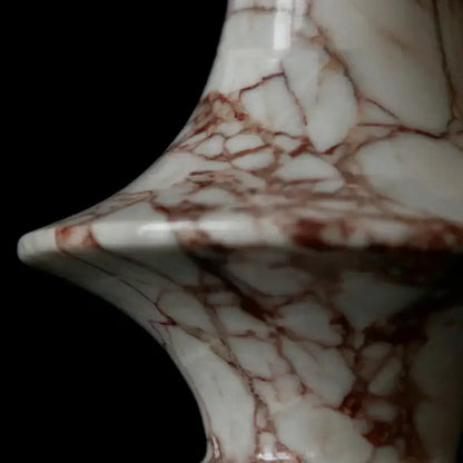 Calacatta red white & brown marble vase living room decor accent
