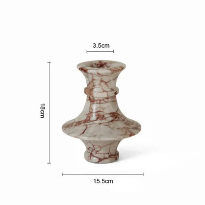 Calacatta red white & brown marble vase living room decor accent