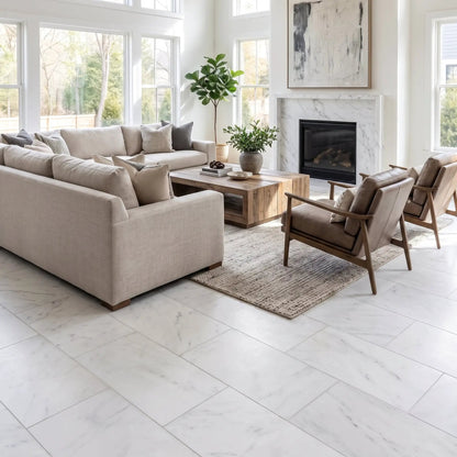 Calacatta T Honed Marble Tiles 12x24