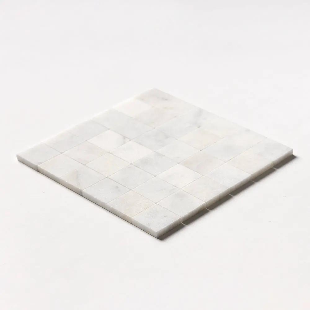 Calacatta T Honed 2x2 Marble Mosaics 12x12