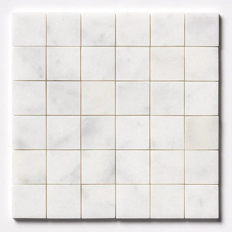 Calacatta T Honed 2x2 Marble Mosaics 12x12