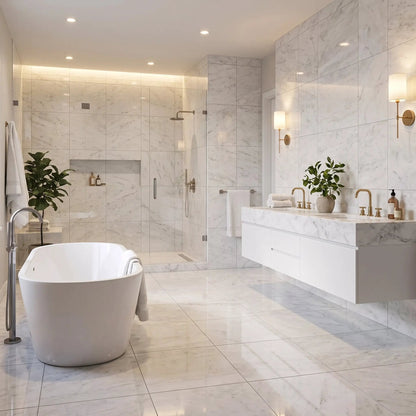 Calacatta T Polished Marble Tiles 24x24