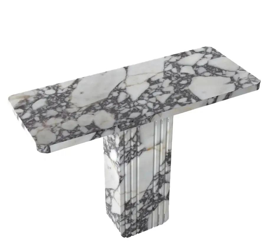 Calacatta Viola White Marble Designer Console - Polished 40x15